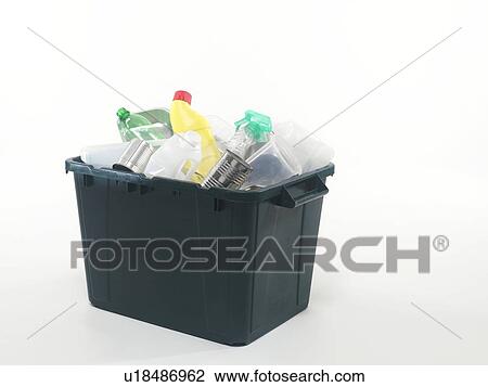 Stock Image - Household recycling box. Fotosearch