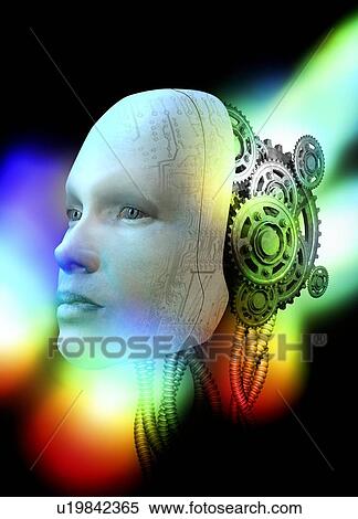 Stock Photography - Humanoid robot, conceptual artwork. Fotosearch