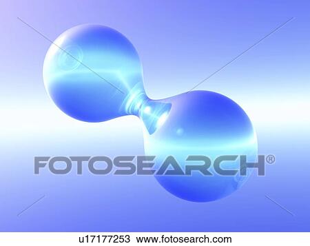 Stock Image - Hydrogen molecule. Fotosearch