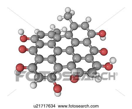 Picture - Hypericin drug molecule. Fotosearch