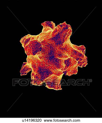 Stock Image - Influenza virus, artwork. Fotosearch
