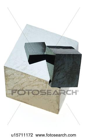 Stock Image - Iron pyrite crystals. Fotosearch