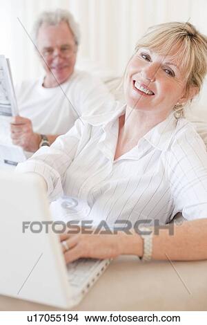Picture - Laptop use. Fotosearch