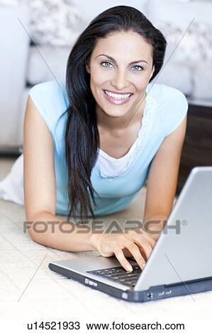 Stock Image - Laptop use. Fotosearch
