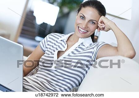 Stock Image - Laptop use. Fotosearch