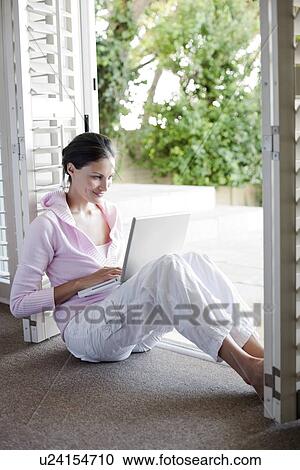 Stock Image - Laptop use. Fotosearch
