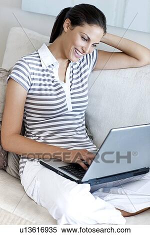 Stock Photography - Laptop use. Fotosearch