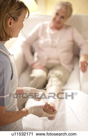 Leg ulcer treatment View Large Photo Image Stock Image - Leg ulcer treatment. Fotosearch