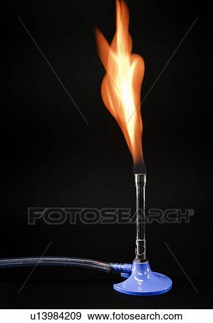 Lit Bunsen burner View Large Photo Image Stock Photo - Lit Bunsen burner. Fotosearch