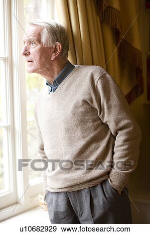 Stock Photo - Lonely senior man. Fotosearch