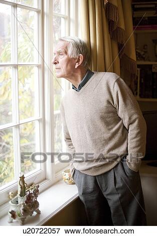 Lonely senior man View Large Photo Image Stock Photo - Lonely senior man. Fotosearch