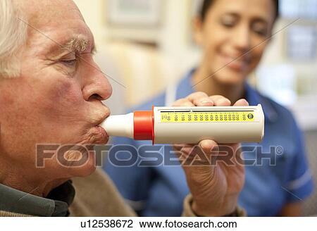 Stock Image - Lung function test. Fotosearch