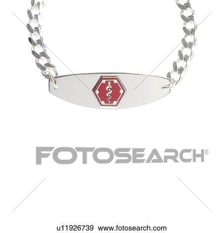 Medical identity bracelet View Large Photo Image Stock Photo - Medical identity bracelet. Fotosearch