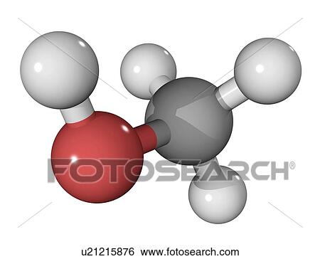 Stock Photograph - Methanol alcohol molecule. Fotosearch