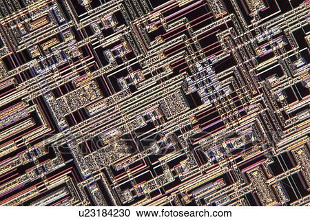 Stock Image - Microchip, light micrograph. Fotosearch