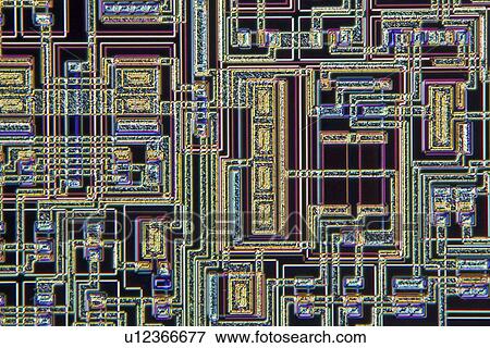 Stock Photo - Microchip, light micrograph. Fotosearch