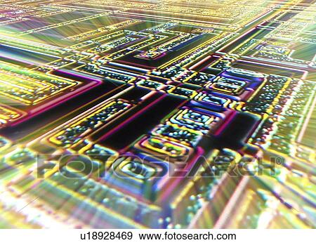 Stock Photo - Microchip, light micrograph. Fotosearch
