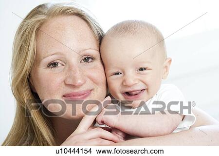 Picture - Mother and baby. Fotosearch