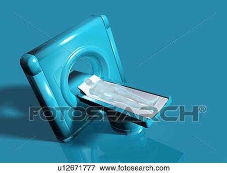 Stock Photo - MRI scanner, artwork. Fotosearch