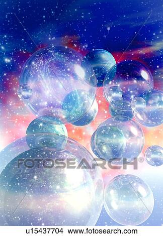 Picture - Multiple universes, conceptual artwork. Fotosearch
