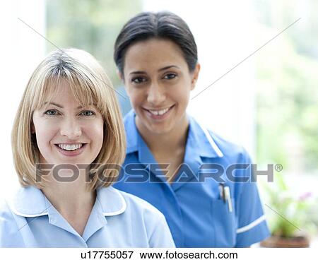 Stock Photo - Nurses smiling. Fotosearch