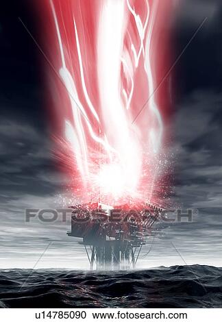 Stock Image - Oil crisis, conceptual artwork. Fotosearch
