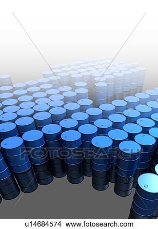 Picture - Oil drums, artwork. Fotosearch