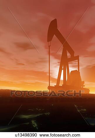 Oil pump, artwork View Large Photo Image Stock Image - Oil pump, artwork. Fotosearch