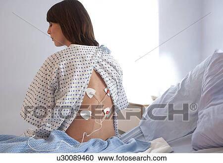 Stock Image - Pain relief during labour. Fotosearch