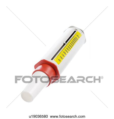 Stock Image - Peak flow meter. Fotosearch
