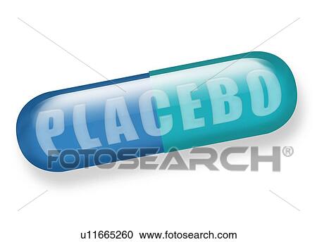 Stock Image - Placebo pill, artwork. Fotosearch