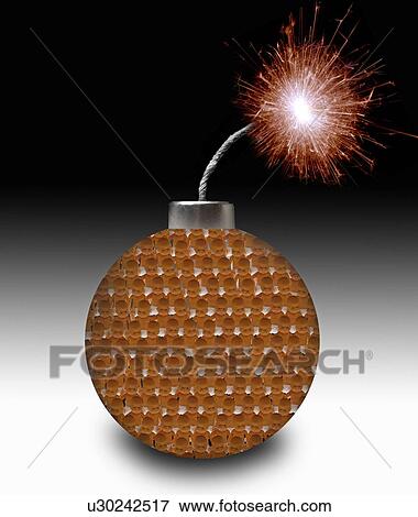 Stock Photo - Population explosion, conceptual artwork. Fotosearch