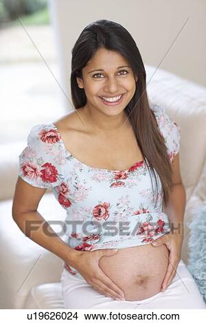 Picture - Pregnant woman. Fotosearch