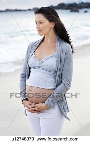Stock Photo - Pregnant woman. Fotosearch