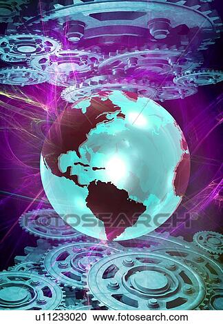 Stock Image - Quantum mechanics, conceptual artwork. Fotosearch