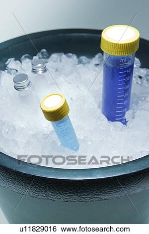 Stock Photograph - Samples stored on ice. Fotosearch