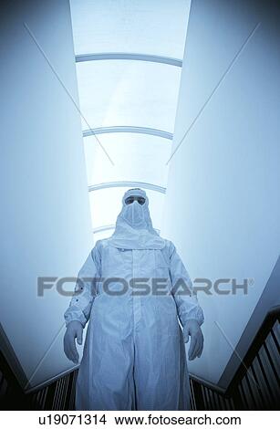 Scientist in an isolation suit View Large Photo Image Picture - Scientist in an isolation suit. Fotosearch