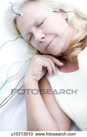 Stock Image - Sleep research. Fotosearch