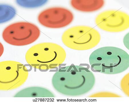 Smiley face stickers View Large Photo Image Stock Image - Smiley face stickers. Fotosearch