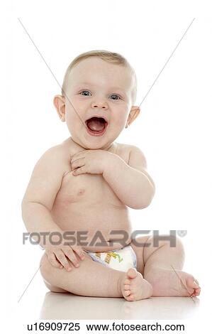 Stock Photography - Smiling baby boy. Fotosearch