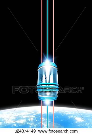 Space elevator, artwork View Large Photo Image Stock Photo - Space elevator, artwork. Fotosearch
