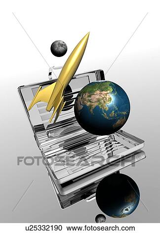 Stock Image - Space travel, conceptual artwork. Fotosearch
