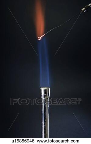 Stock Photograph - Sterilising an inoculation loop. Fotosearch