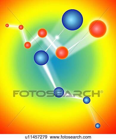 Stock Photo - Subatomic particles, artwork. Fotosearch
