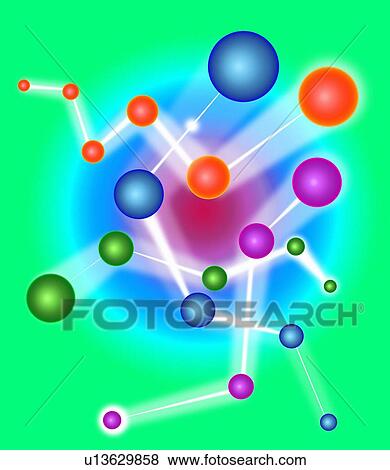 Stock Photo - Subatomic particles, artwork. Fotosearch