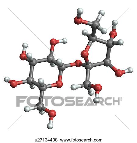 Stock Photo - Sucrose molecule. Fotosearch