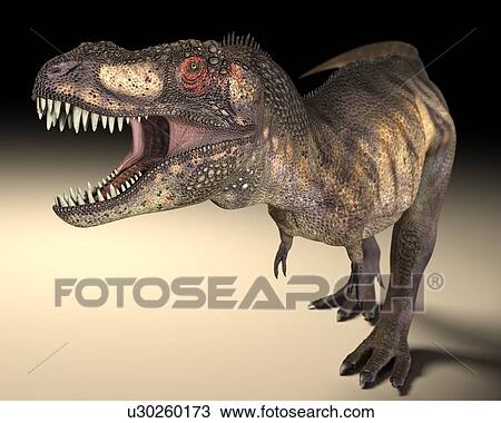 Stock Image - Tyrannosaurus rex dinosaur. Fotosearch