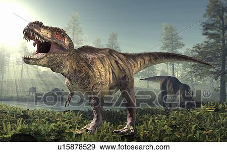 Stock Photo - Tyrannosaurus rex dinosaur. Fotosearch