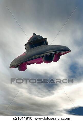 Stock Image - UFO, artwork. Fotosearch