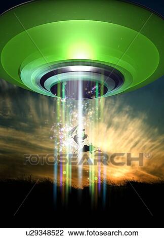 UFO cattle abduction, conceptual artwork View Large Photo Image Stock Image - UFO cattle abduction, conceptual artwork. Fotosearch